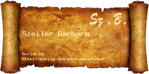 Szeiler Barbara névjegykártya