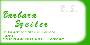 barbara szeiler business card